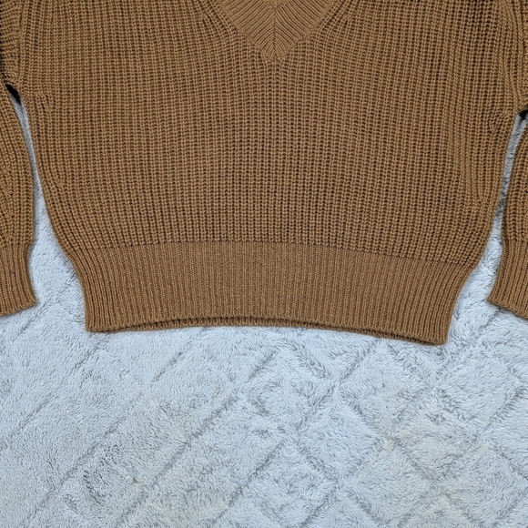 Essentiel Antwerp Sweater Womens L Brown Camel Almenara Wool Blend Knit - Picture 4 of 9